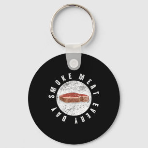 Funny Bbq Smoker Accessory Pitmaster Dad Grilling Key Ring