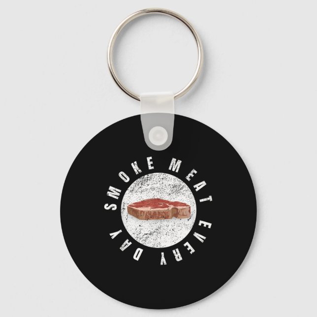 Funny Bbq Smoker Accessory Pitmaster Dad Grilling  Key Ring (Front)