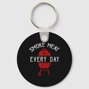 Funny Bbq Smoker Accessory Pitmaster Dad Grilling Key Ring
