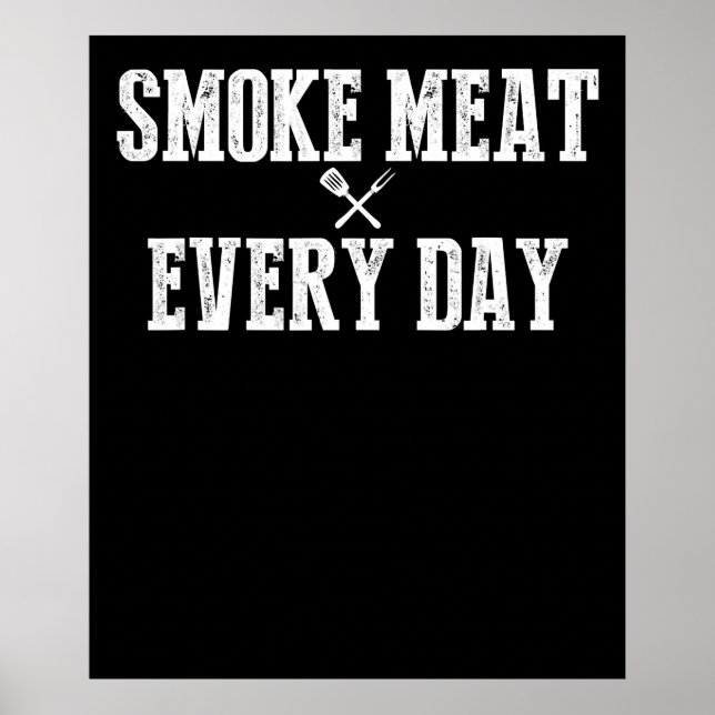 Funny Bbq Smoker Accessory Pitmaster Dad Grilling Poster (Front)