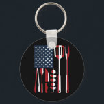 Funny Bbq Smoker Grilling Tools Rbecue American Fl Key Ring<br><div class="desc">Funny Bbq Smoker Grilling Tools Rbecue American Flag</div>