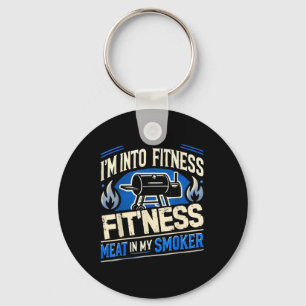 Funny Bbq Smoker Meat Smoking Tools Grilling Barbe Key Ring