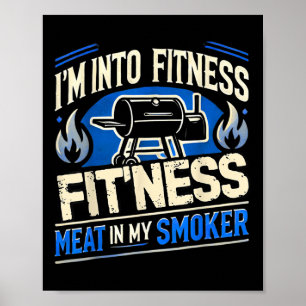 Funny Bbq Smoker Meat Smoking Tools Grilling Barbe Poster