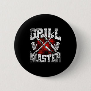 Funny Bbq Steak Grill Master Smoked Meat Grilling  6 Cm Round Badge