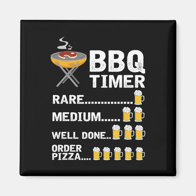 Funny Bbq Timer1  Magnet (Front)