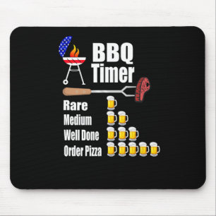 Funny Bbq Timer - Barbecue Grill Grilling Gift Mouse Pad