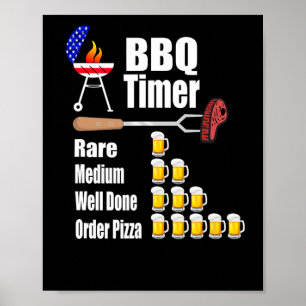 Funny Bbq Timer - Barbecue Grill Grilling Gift  Poster