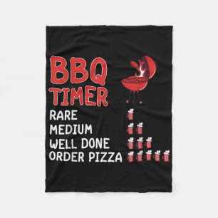 Funny Bbq Timer Barbecue Grill Master Grilling Dri Fleece Blanket
