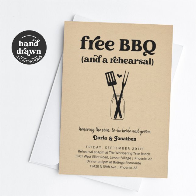 Funny BBQ Wedding Rehearsal Dinner Invitation (Creator Uploaded)