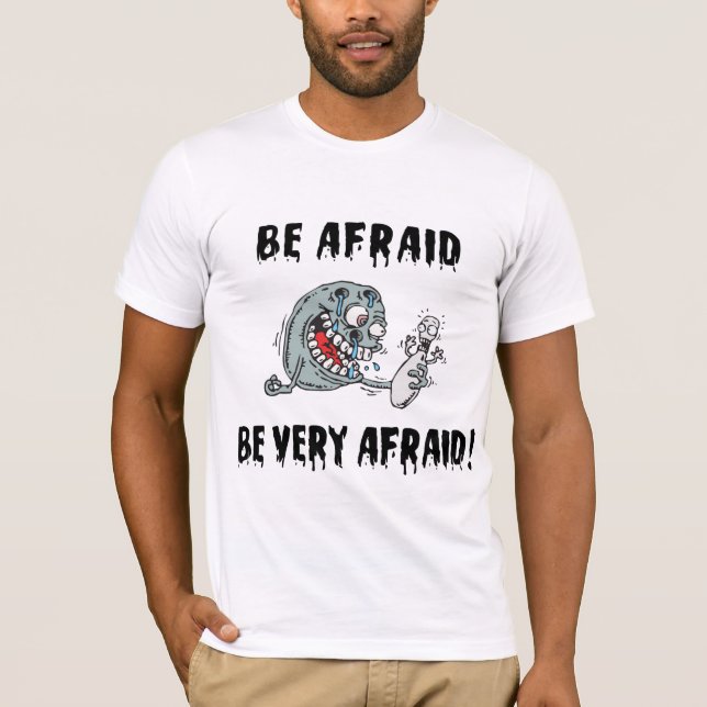 Funny Be Afraid Bowling T-Shirt (Front)