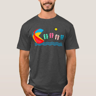 Funny Beach Ball Flip Flops Swimming Summer Vacati T-Shirt