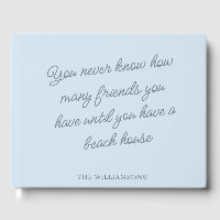 Funny Beach House Friends Personalised Name Blue