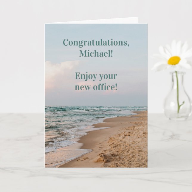 Funny Beach Retirement Card (Small Plant)