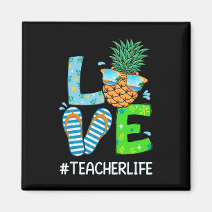 Funny Beach Summer Love Teacher Christmas In July Magnet