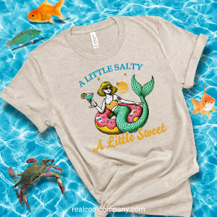 Funny Beach T-Shirt Little Salty Little Sweet Tri-Blend Shirt