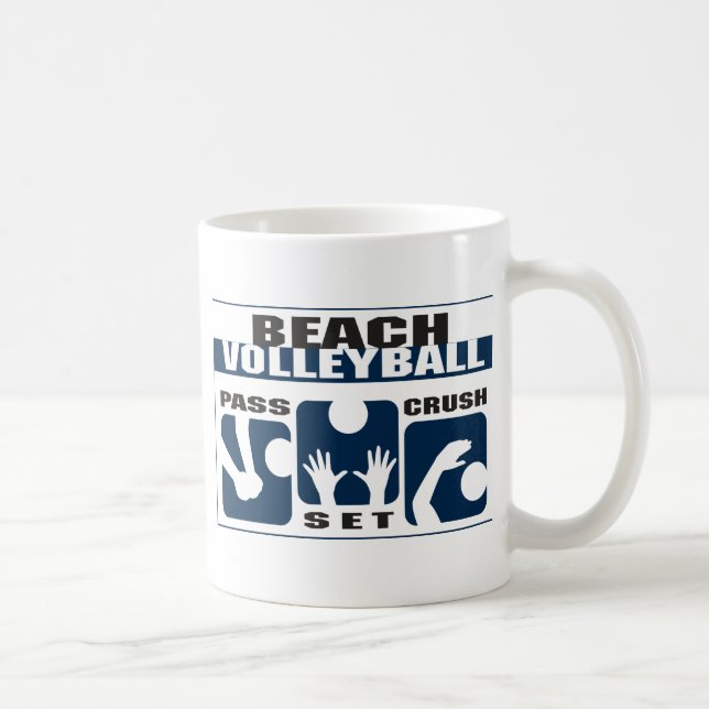 Funny Beach Volleyball Gift Coffee Mug (Right)