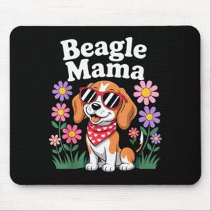 Funny Beagle Art For Women Girls Mom Beagle Dog Lo Mouse Pad