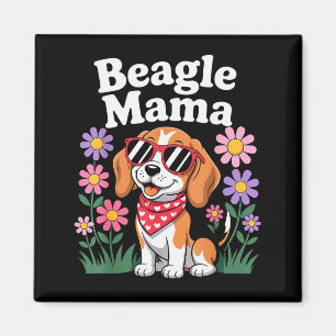 Funny Beagle Art For Women Girls Mum Beagle Dog Lo Magnet