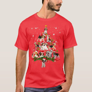 Funny Beagle Christmas Santa Hat Animal T-Shirt