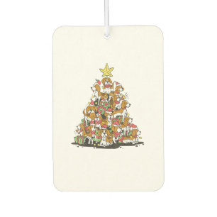 Funny beagle Christmas tree for beagle dog lovers Car Air Freshener