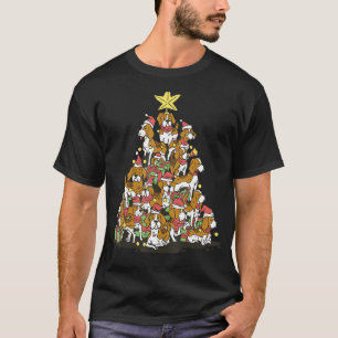 Funny beagle Christmas tree for beagle dog lovers T-Shirt