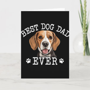 Funny Beagle Dad Fathers Day Vintage Ever Dog Love Card