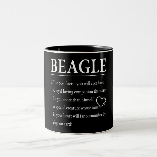 Funny Beagle Definition   Two-Tone Coffee Mug (Center)