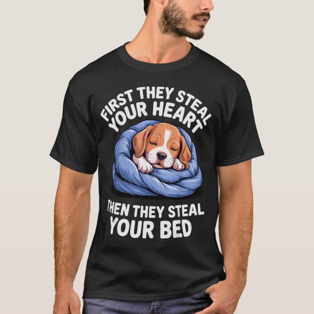 Funny Beagle Design For Men Women Hound Beagle Dog T-Shirt (Front)