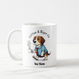 Funny Beagle dog Business Suit Coffee Mug