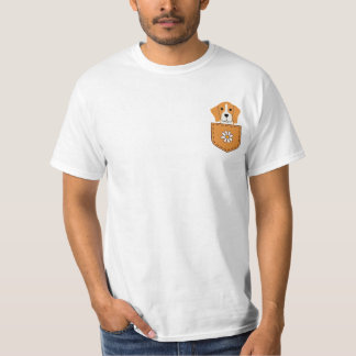 Funny Beagle Dog In The Pocket  T-Shirt