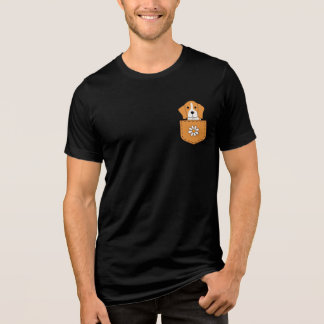 Funny Beagle Dog In The Pocket  Tri-Blend Shirt
