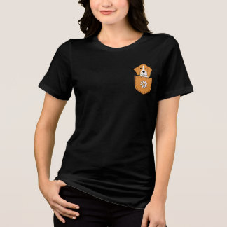Funny Beagle Dog In The Pocket Tri-Blend Shirt