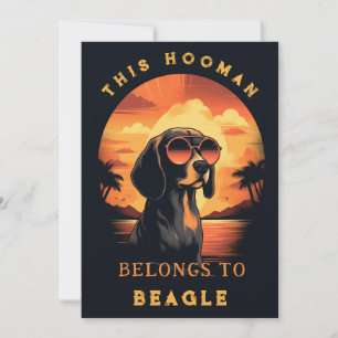 Funny Beagle Dog Parent Personalised Announcement