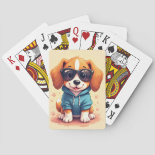 Funny Beagle Kawaii Dog Playing Cards