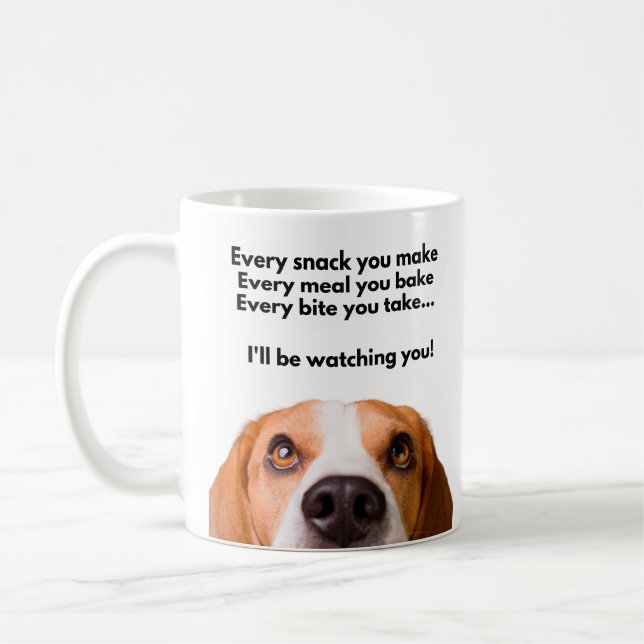 Funny Beagle Mug, Beagle Lover Gift Coffee Mug (Left)