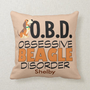 Funny Beagle Obsessed Custom Cushion