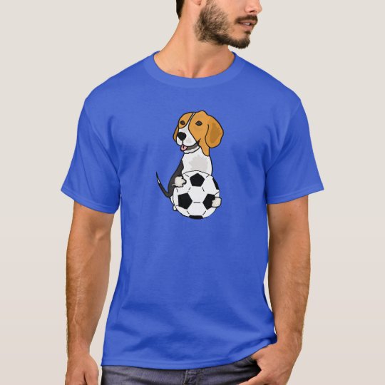 Funny Beagle Playing Soccer T-Shirt