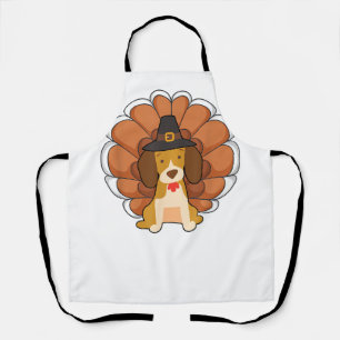 Funny Beagle Turkey Funny Thanksgiving Dog Tee Apron