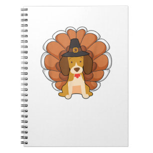 Funny Beagle Turkey  Funny Thanksgiving Dog Tee  Notebook