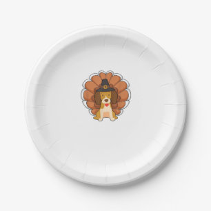 Funny Beagle Turkey Funny Thanksgiving Dog Tee Paper Plate
