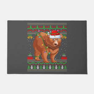 Funny Bear Animal Lover Matching Ugly Grizzly Bear Doormat