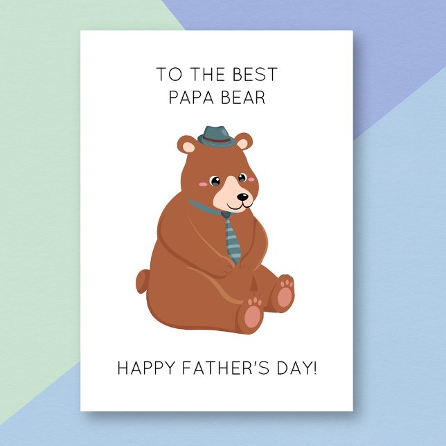 Funny Bear Animal Pun Father's Day Card (Creator Uploaded)