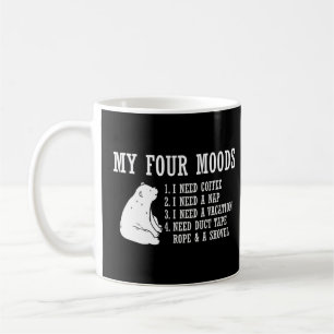 Funny Bear Brown My Four Moods I Need Coffee I N Mug
