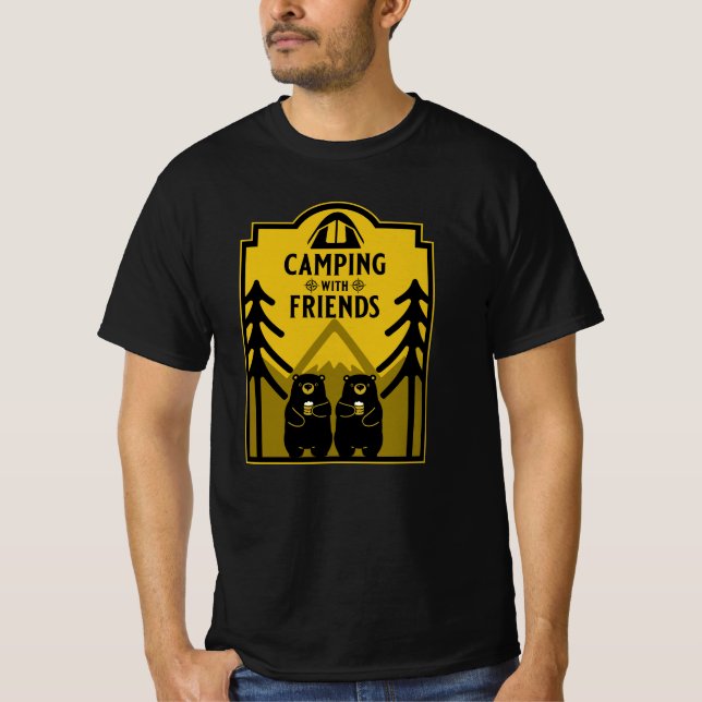 Funny Bear Camp Adventure Canada T-Shirt (Front)