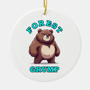 Funny Bear Ceramic Ornament