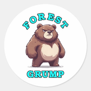 Funny Bear Classic Round Sticker