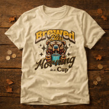 Funny Bear Coffee Drinker T-Shirt