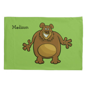 Funny Bear custom text & colour pillowcases