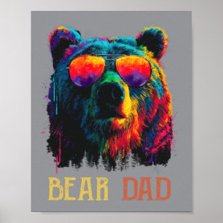 Funny Bear Design For Men Women Pet Animal Lovers Poster
