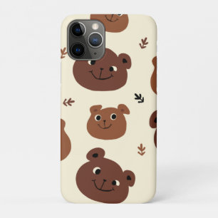 Funny bear face iPhone 11 pro case